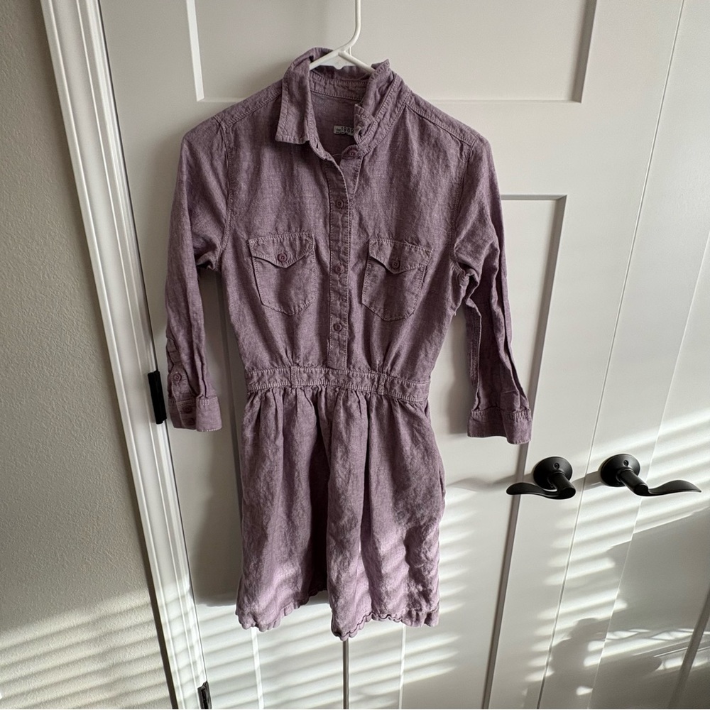 Girls, gap, lavender, denim, long sleeve, dress, School, dressy casual, cute!!!